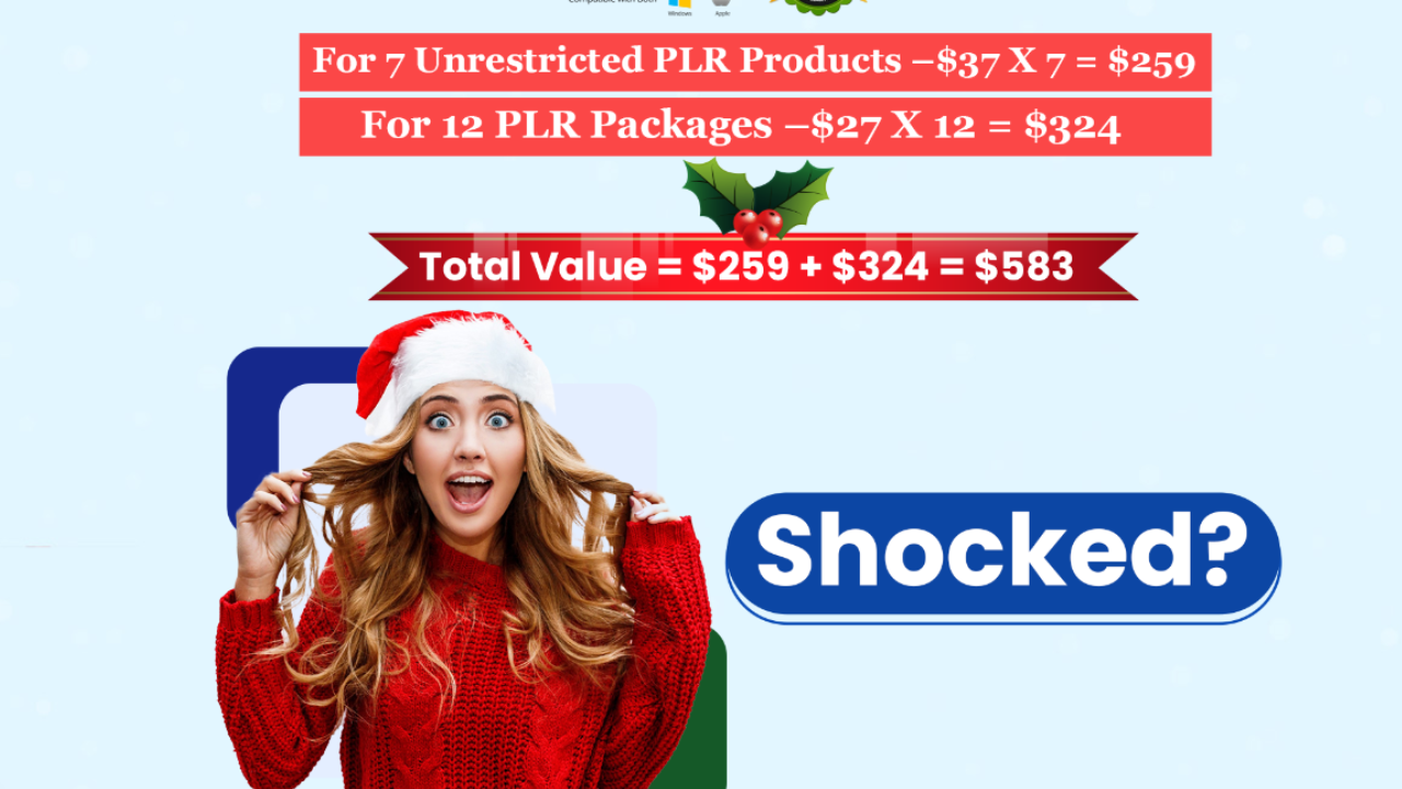 Read more about the article Christmas PLR Firesale: Unlock 77% Off Exclusive Rights Now