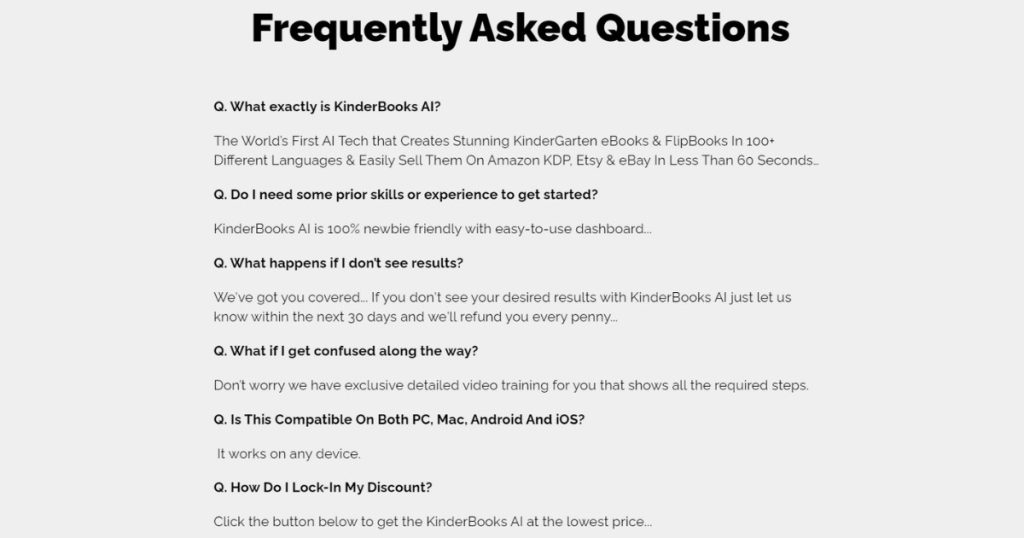 Kinder Books FAQ