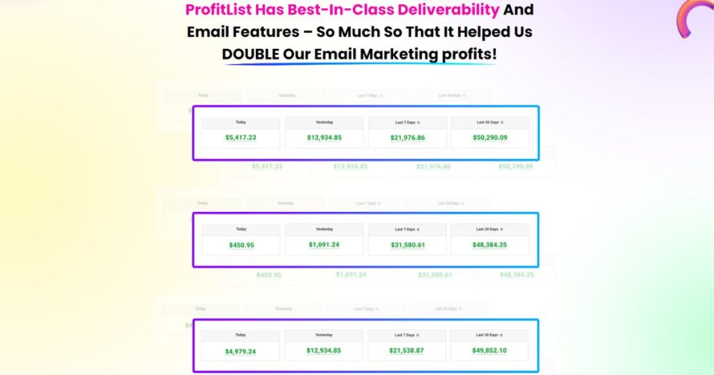 ProfitList Earning