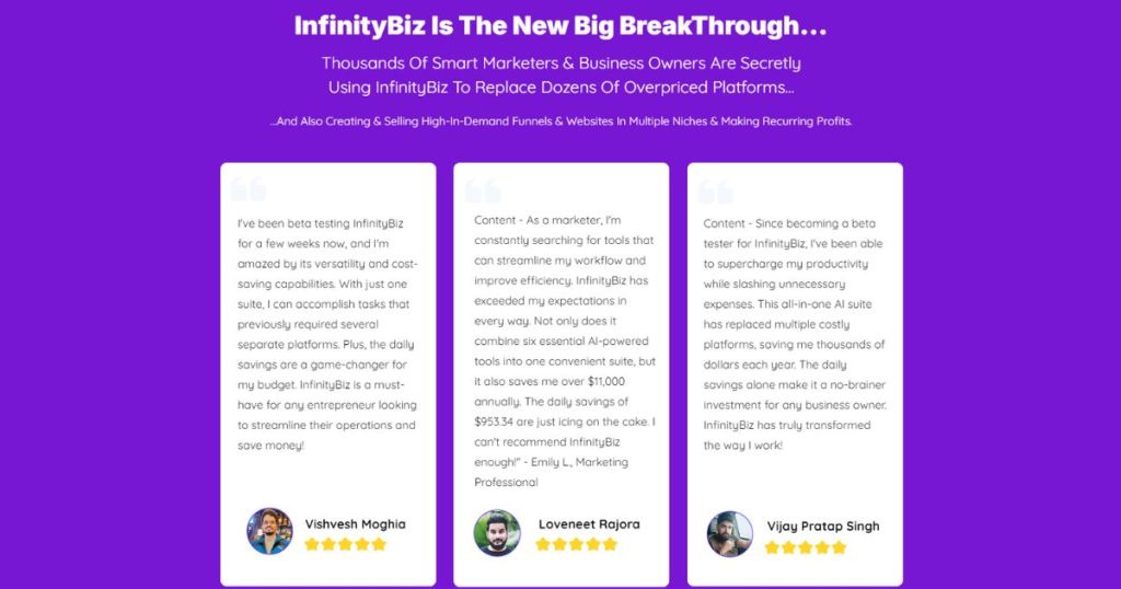 Infinity Biz Review